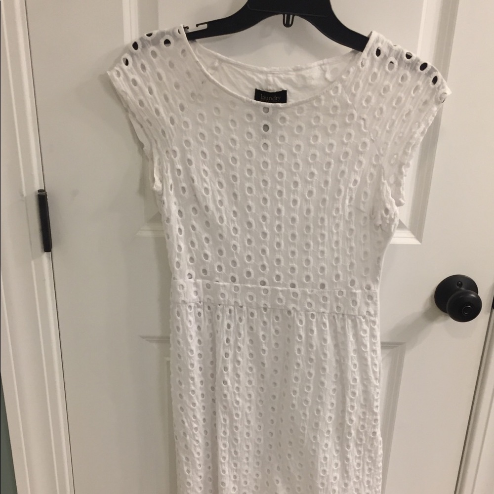 EUC white eyelet dress